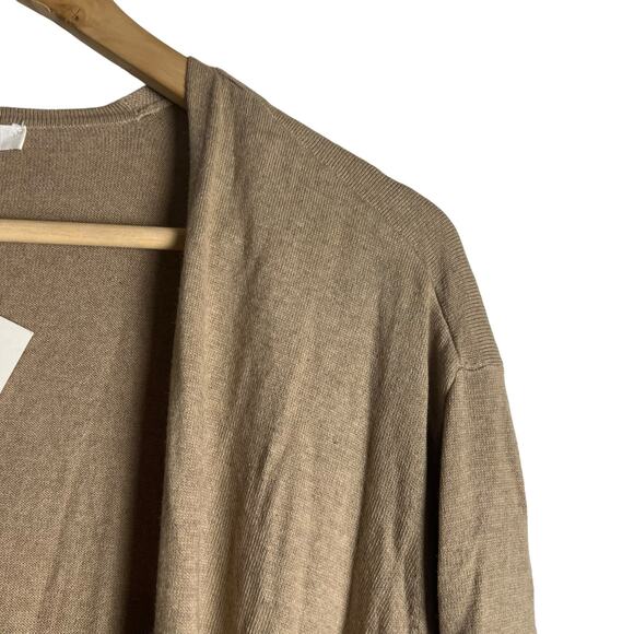 Splendid Evereve Nyla Silk Blend Heather Camel Mid Cardigan Sweater Size XL - Picture 7 of 13